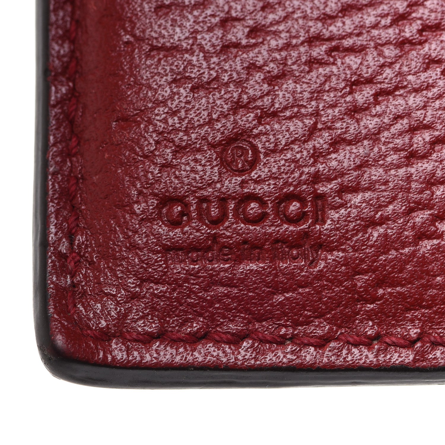 Gucci GG Supreme Monogram Tian French Flap Wallet Beige Multicolor Red 7 of 11