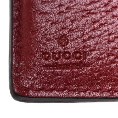 Gucci GG Supreme Monogram Tian French Flap Wallet Beige Multicolor Red 7 of 11