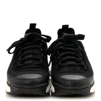 Chanel Velvet Calfskin Mixed Fibers CC Sneakers 36 Black 3 of 12