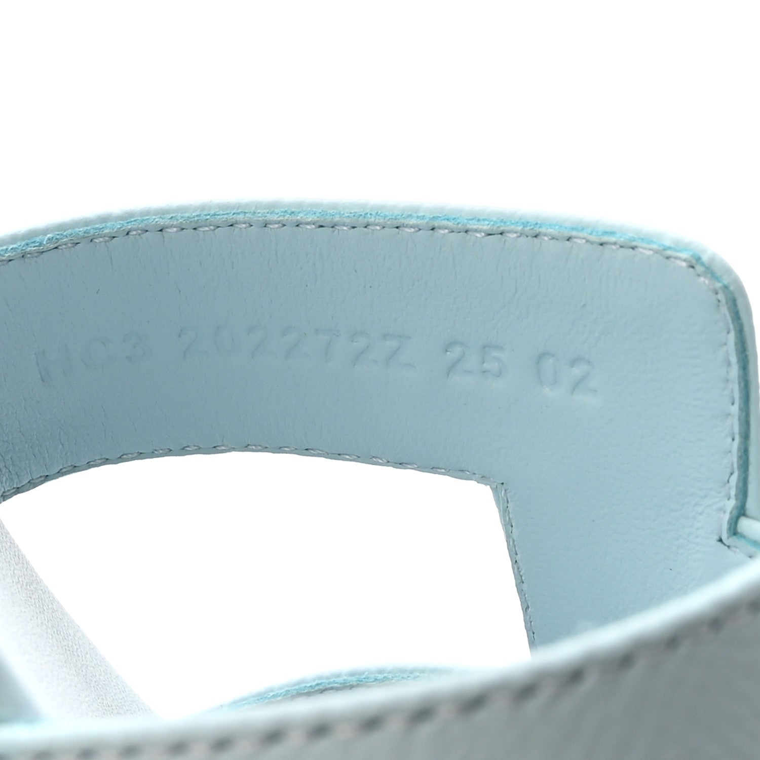Hermes Epsom Oran Sandals 38 Bleu Littoral 9 of 9