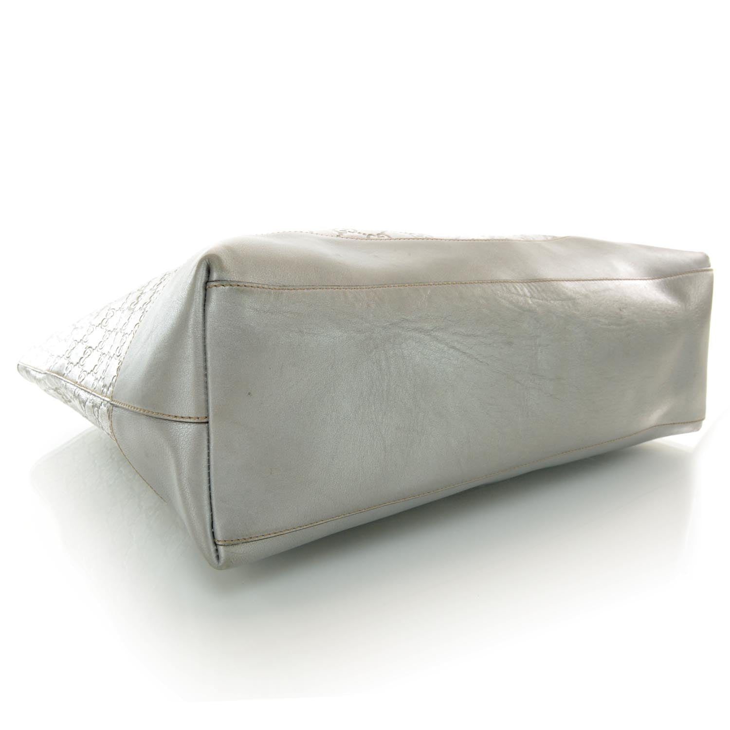 Gucci Guccissima Large Tote Silver 4 of 9