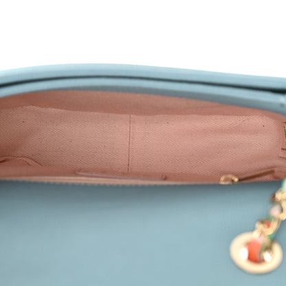 Chanel Grained Calfskin Quilted Small Cuba Top Handle Flap Blue 5 of 12