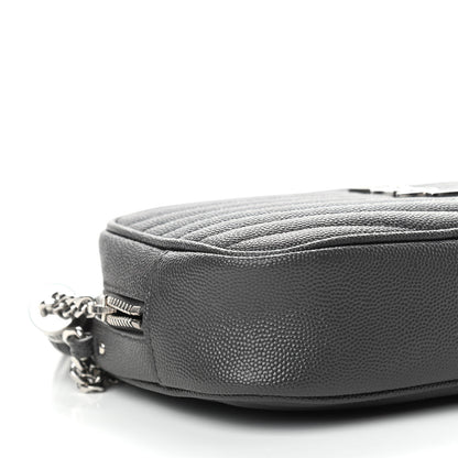 Saint Laurent Grain De Poudre Matelasse Monogram Mini Lou Camera Bag Asphalt 8 of 11