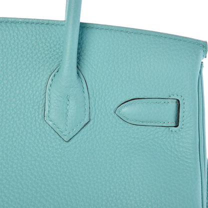 Hermes Togo Birkin 30 Bleu Atoll 29 of 30