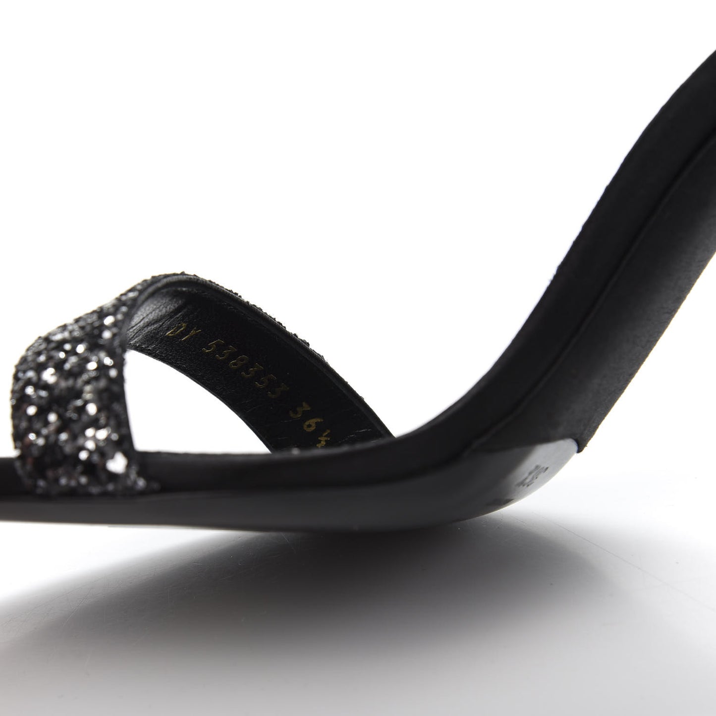 Glitter Black Amber 105 Sandals 36.5 Black