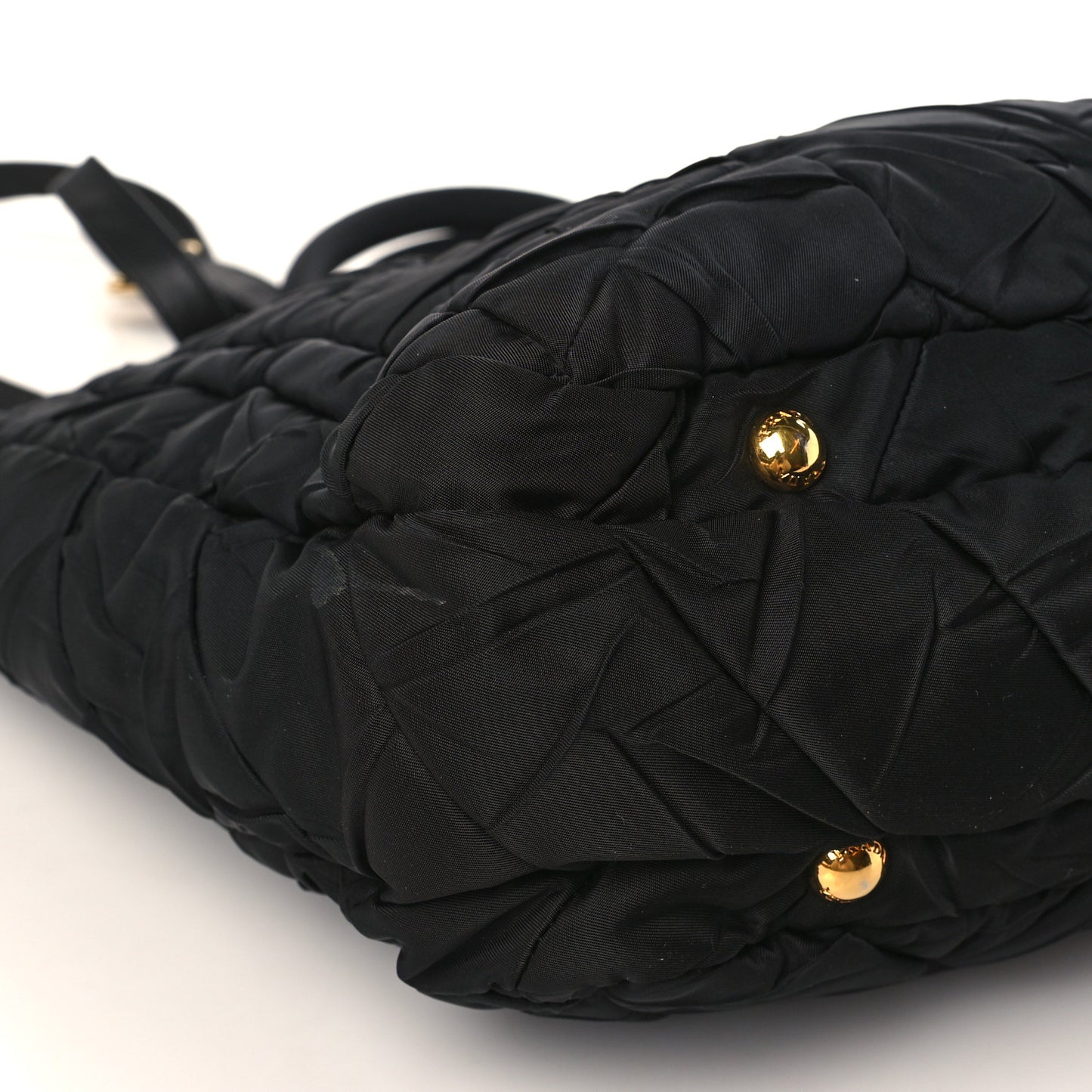 Tessuto Nylon Chevron Quilted Tote Black