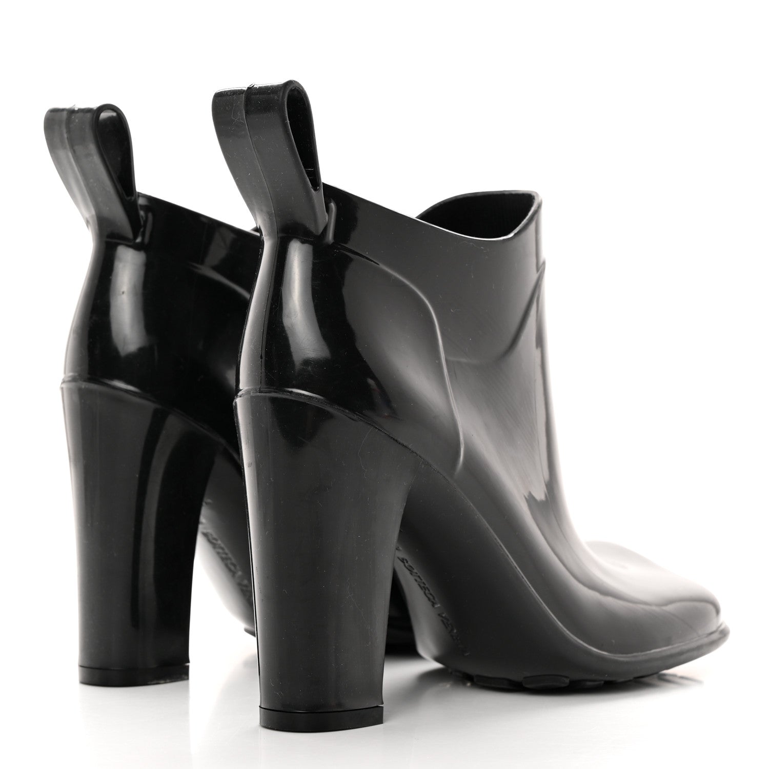 Bottega Veneta Rubber Shine Ankle Boots 36 Black 4 of 13