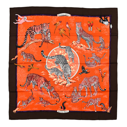 Hermes Cashmere Silk Tendresse Feline Shawl 140 1 of 6