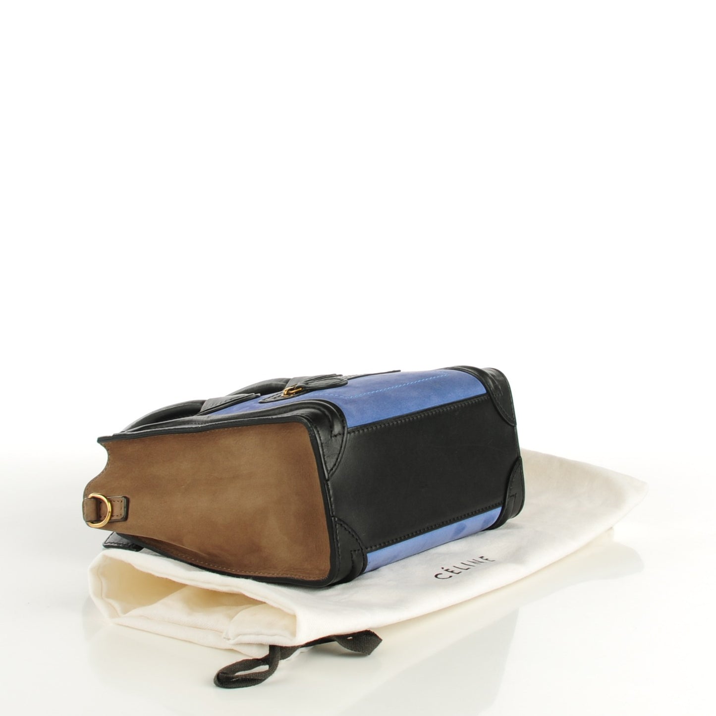 Nubuck Smooth Calfskin Nano Tri-Color Luggage Royal Blue