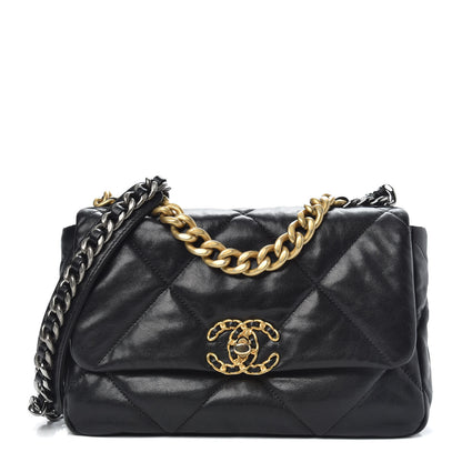 Chanel Goatskin Quilted Medium Chanel 19 Flap Black 1 of 10