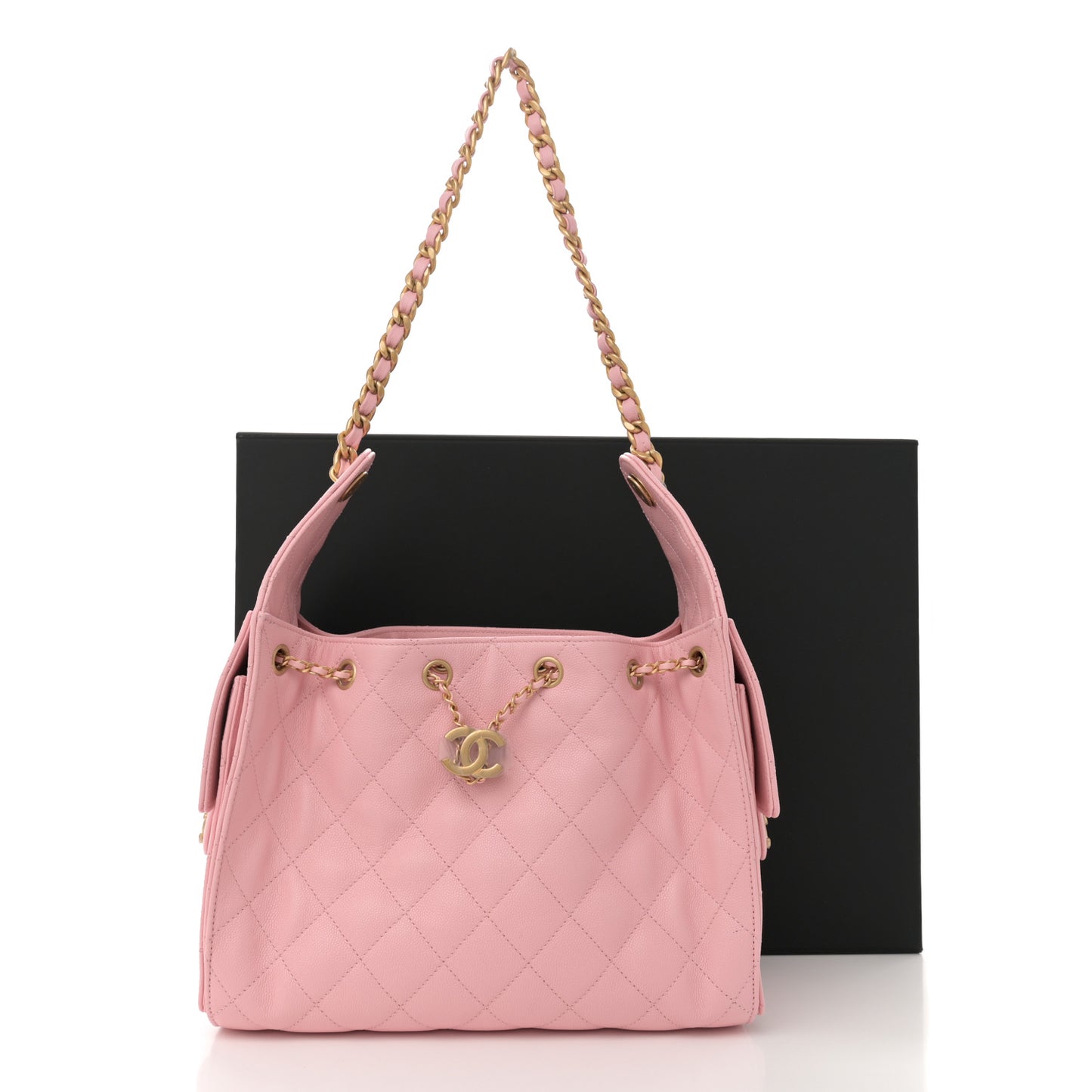 Caviar Quilted Small Chanel 25 Handbag Light Pink