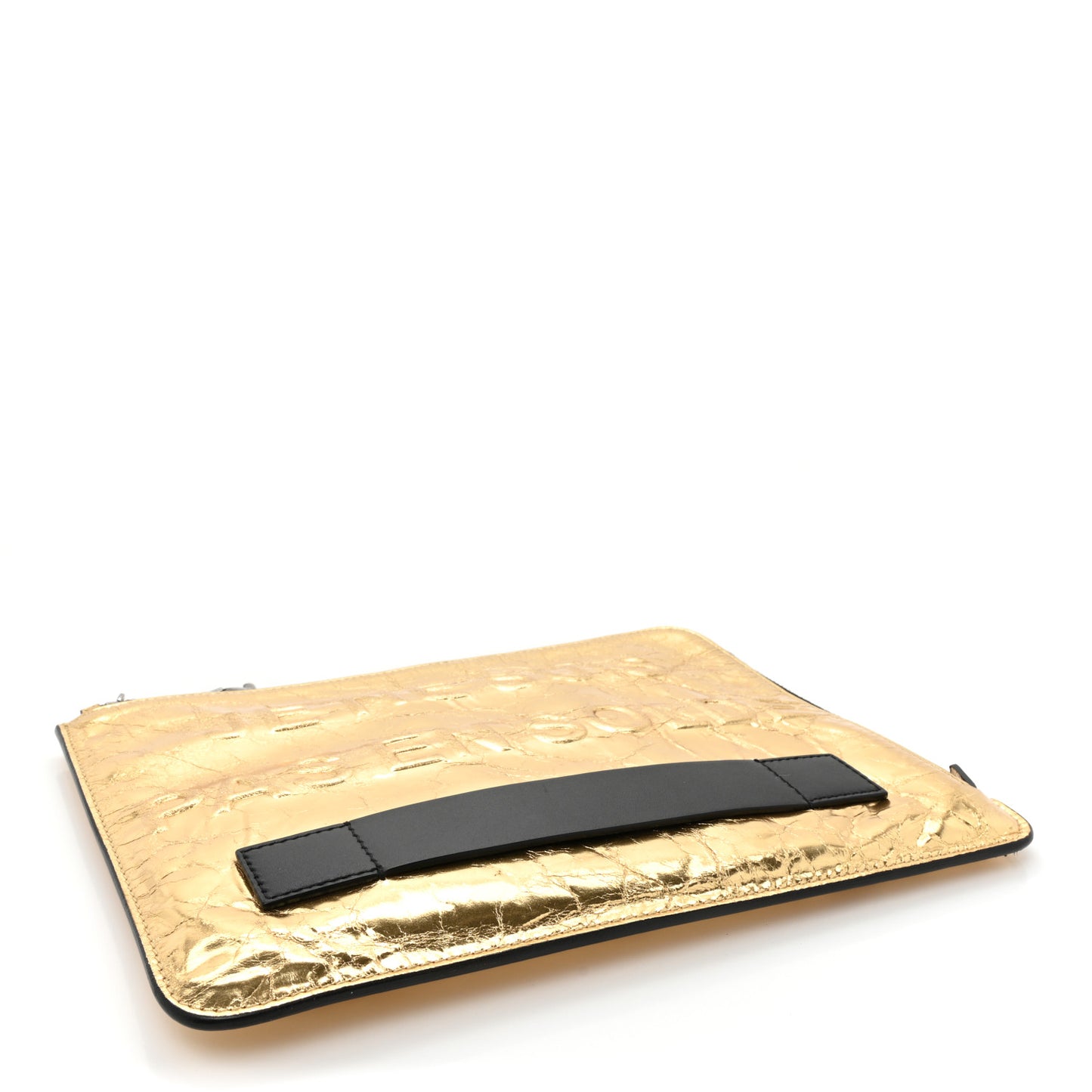 Metallic Lambskin Medium Je Ne Suis Pas En Solde Pouch Clutch Gold