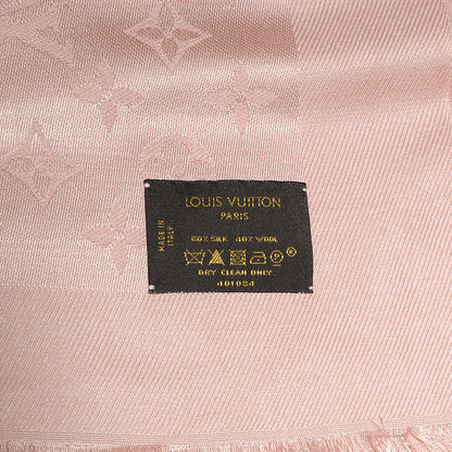Louis Vuitton Wool Silk Monogram Shawl Rose Petale 5 of 5