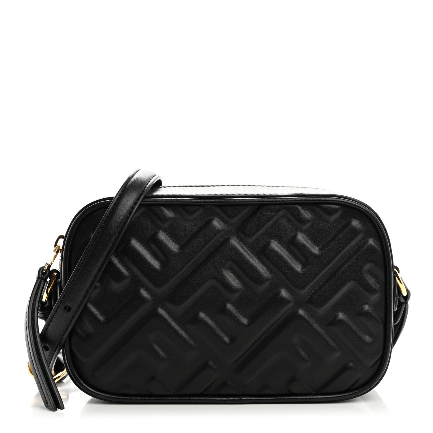 Fendi Vitello Epoque FF Embossed Camera Case Black 1 of 9