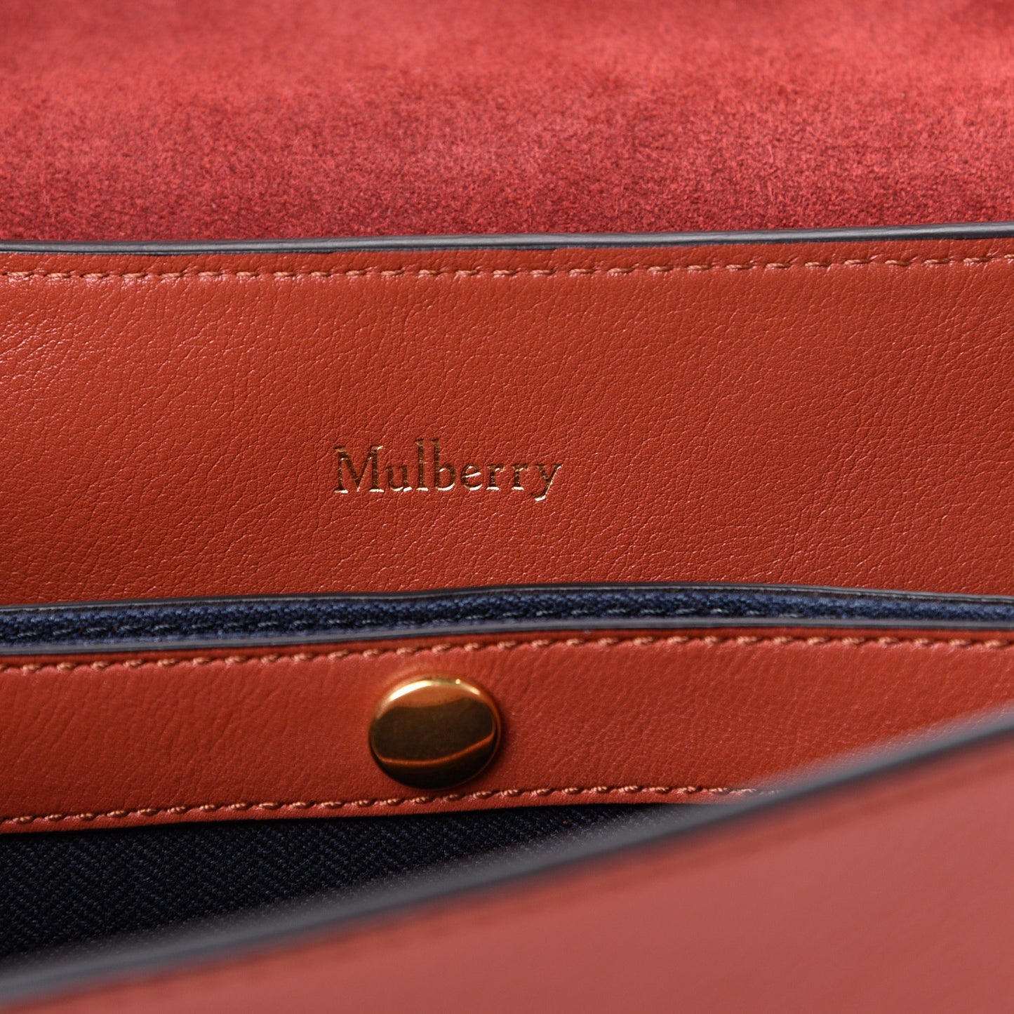 Silky Calfskin Small Seaton Rust