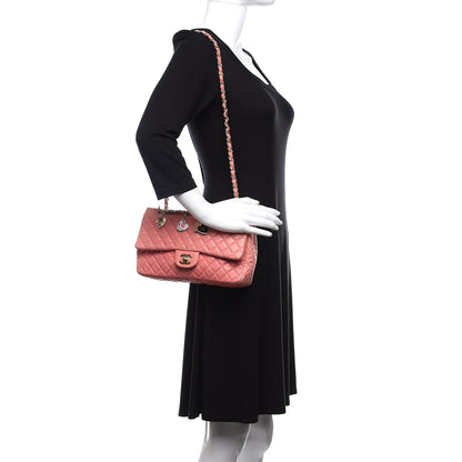 Chanel Lambskin Quilted Valentine Charms Medium Single Flap Pink 2 of 14