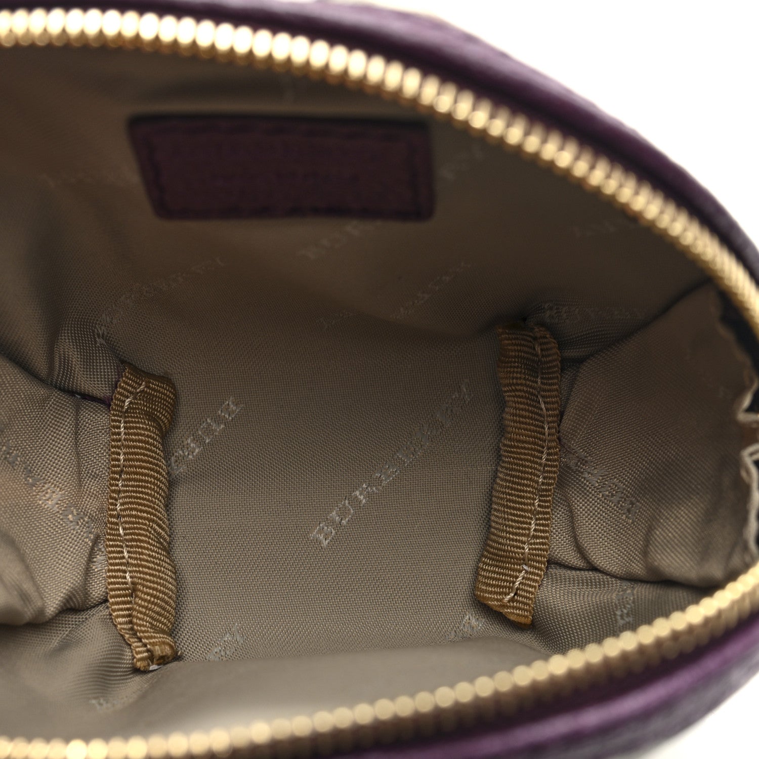 Burberry Haymarket Check Round Key Pouch Plum 5 of 7