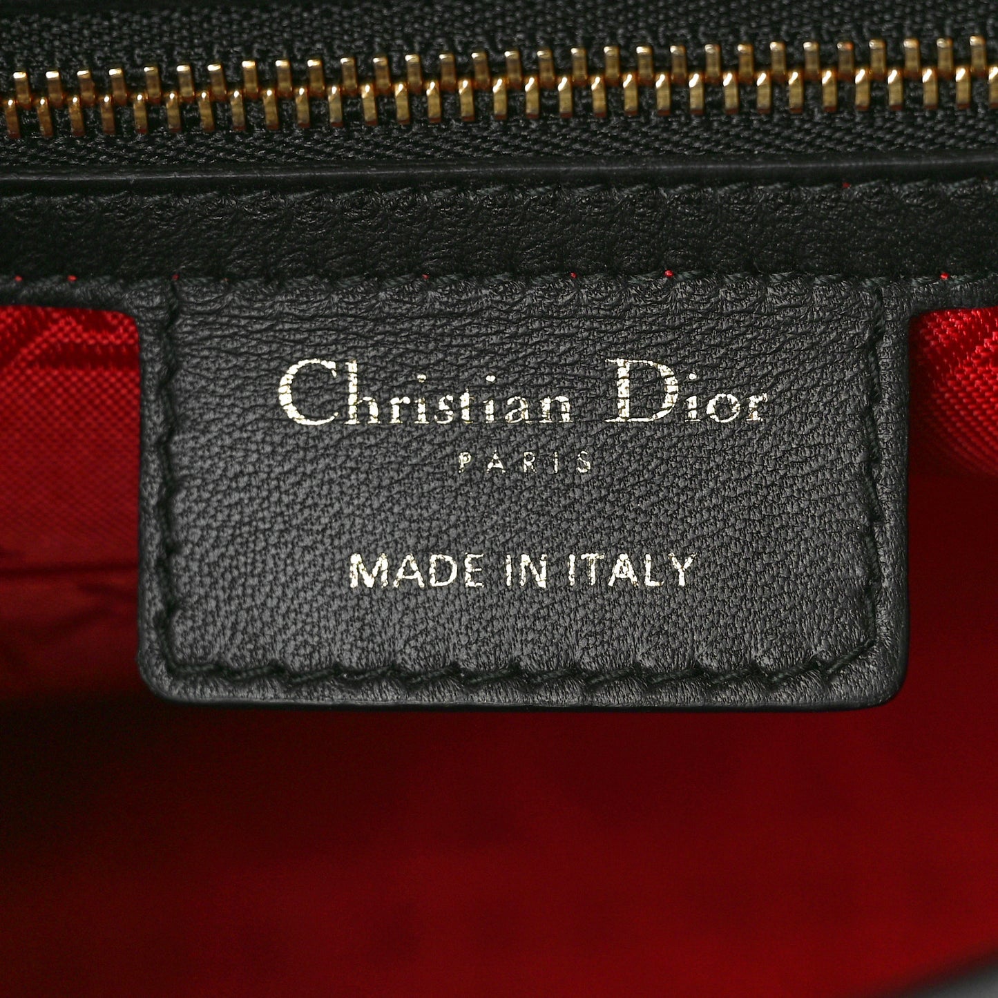 Lambskin Cannage Large Lady Dior Black