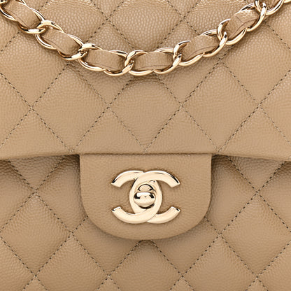 Chanel Caviar Quilted Small Double Flap Dark Beige 8 of 11