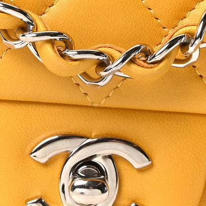 Chanel Lambskin Quilted Mini Rectangular Flap Yellow 8 of 10