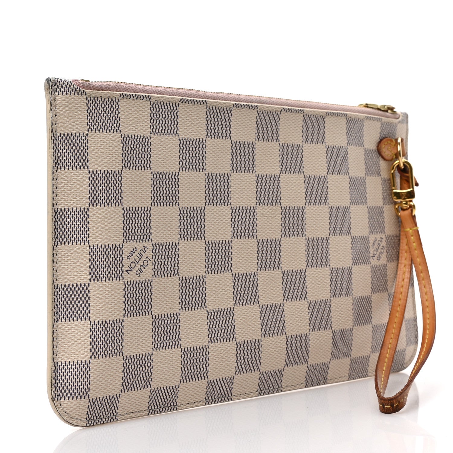 Louis Vuitton Damier Azur Neverfull MM GM Pochette Rose Ballerine 3 of 6