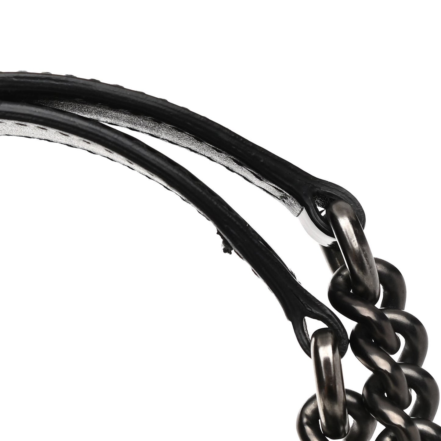 Patent Shearling Medium Soho Chain Shoulder Bag Black