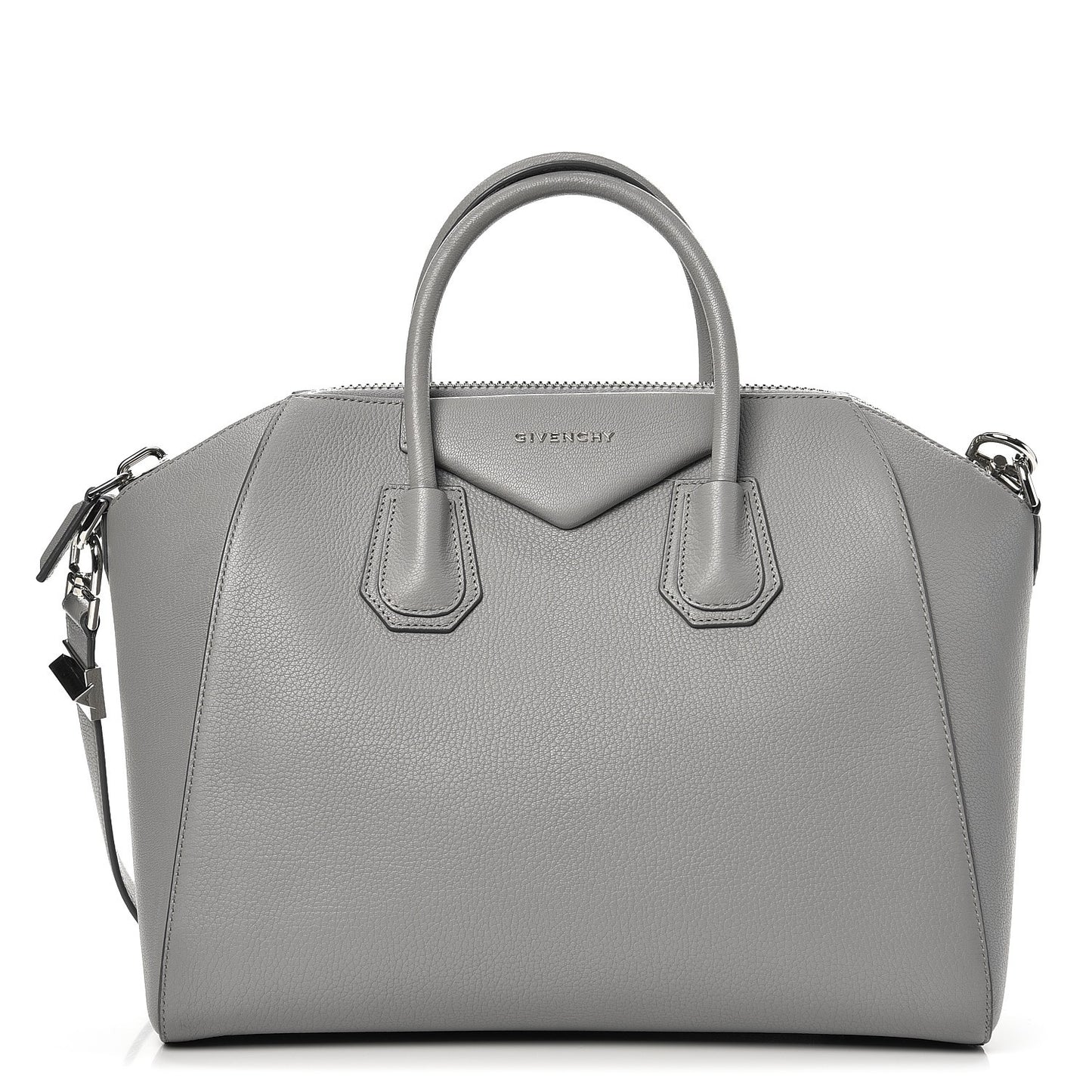 Sugar Goatskin Medium Antigona Pearl Grey