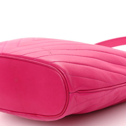 Chanel Lambskin Chevron Quilted Shoulder Bag Pink 10 of 11