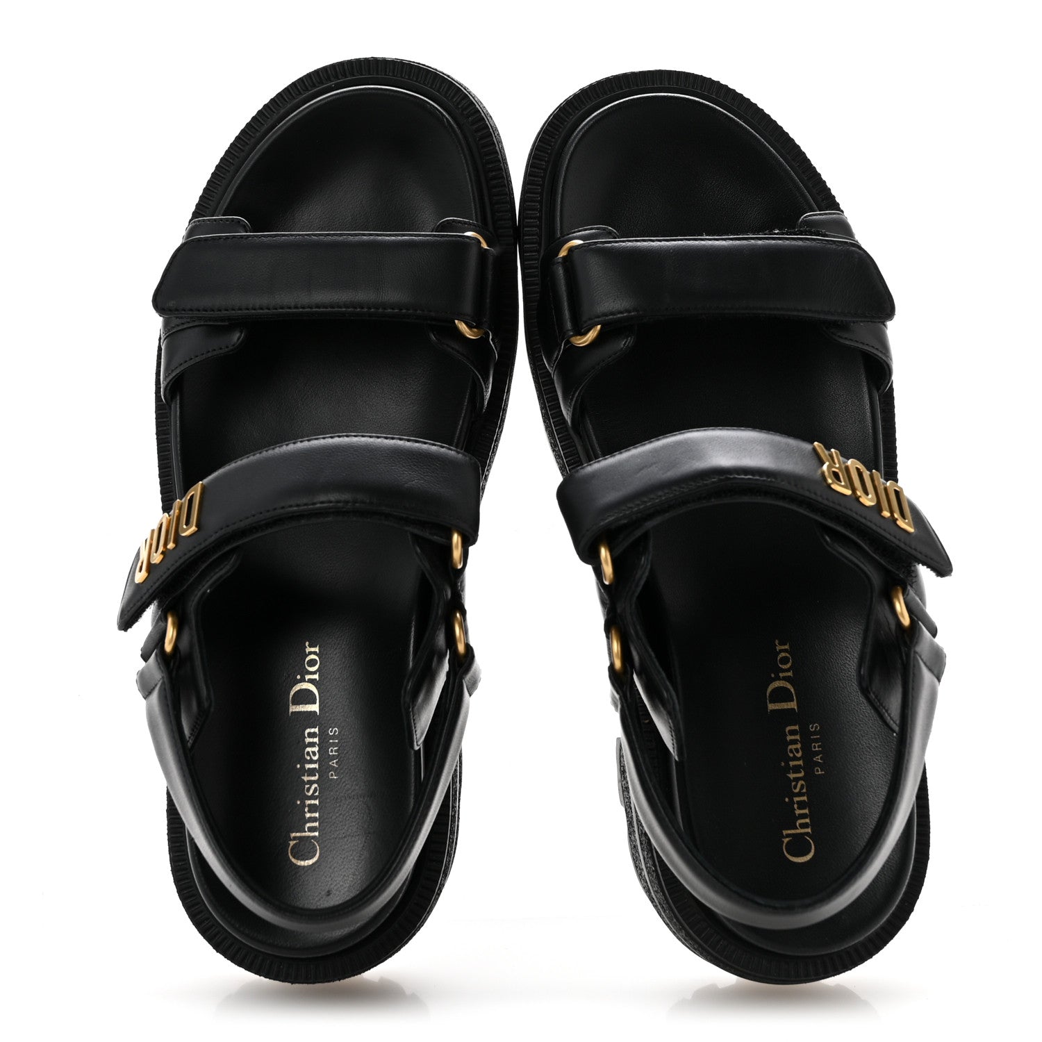 Christian Dior Lambskin Dioract 10mm Sandals 38 Black 2 of 10