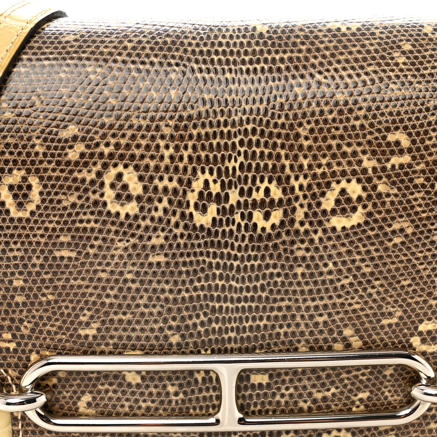 Hermes Matte Alligator Lizard Mini Sac Roulis Ombre Vanille 8 of 10