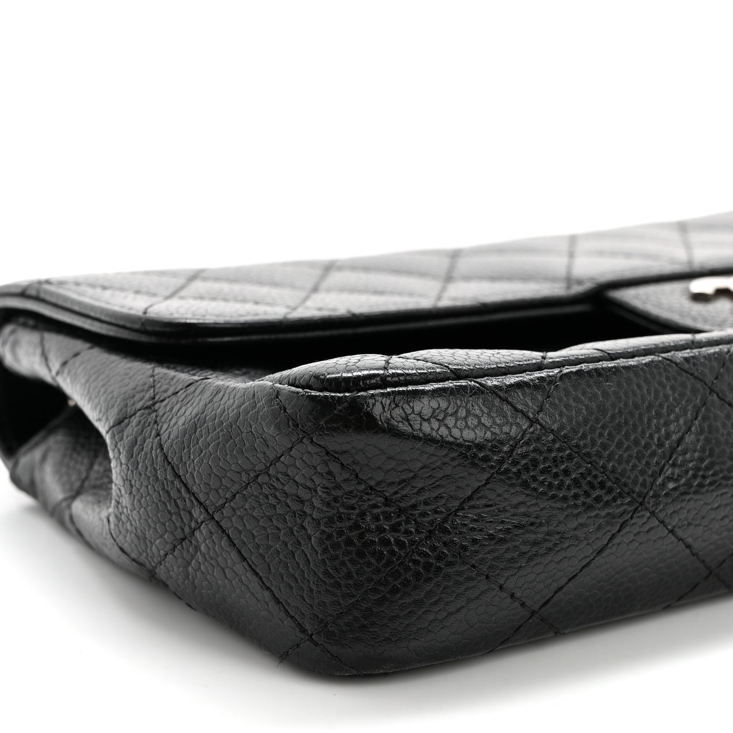Caviar Quilted East West Flap Black
