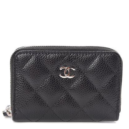Chanel Caviar Quilted Zip Coin Purse Black 1 of 7