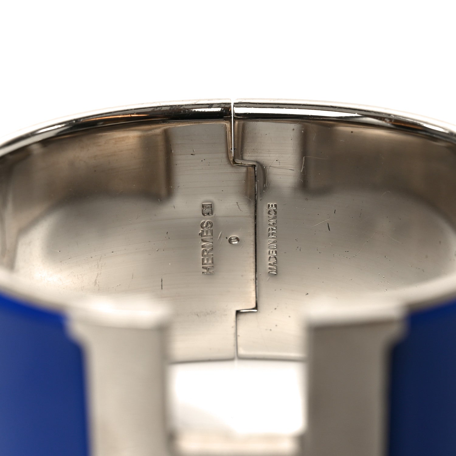 Hermes Enamel Extra Wide Clic Clac H Bracelet GM Bleu Electrique 4 of 4