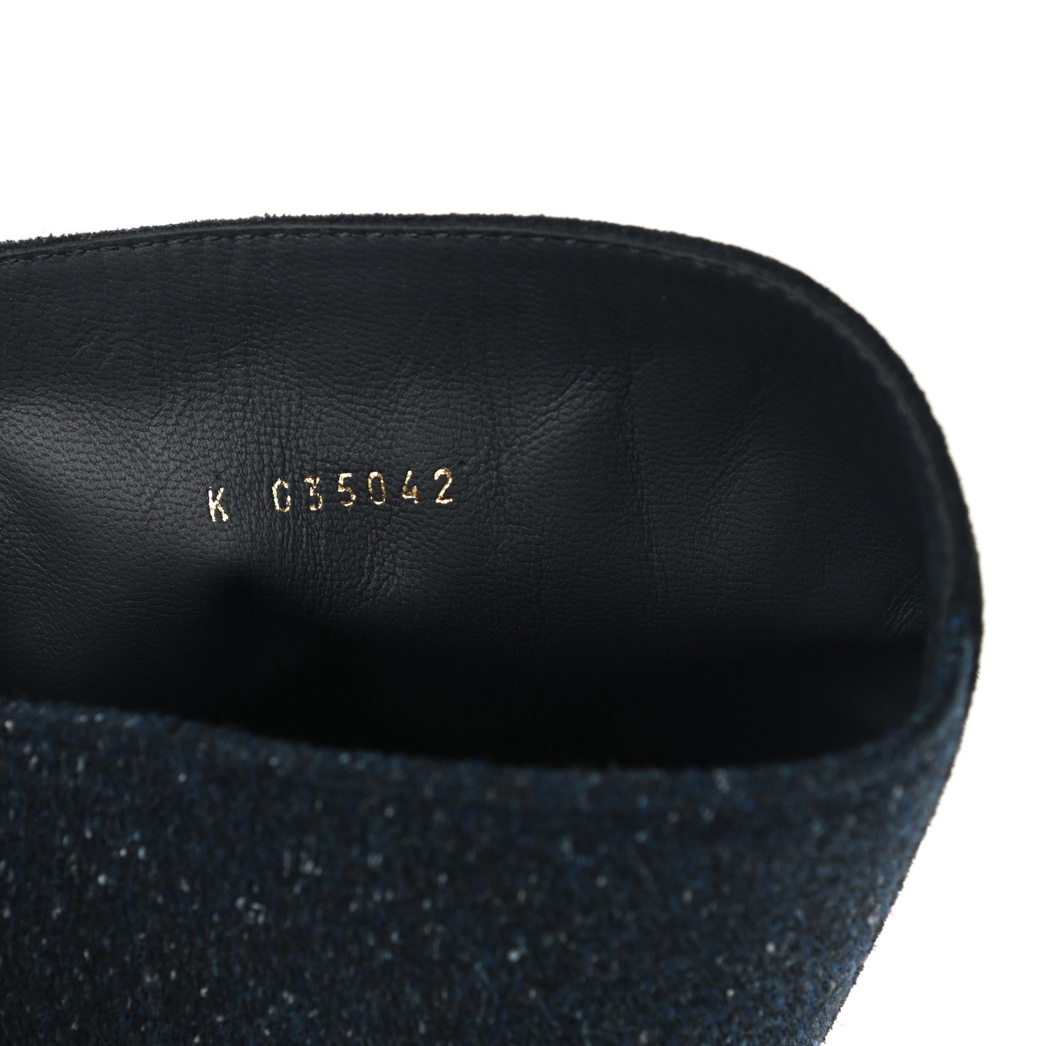 Chanel Suede CC Boots 37.5 Navy Blue 7 of 10