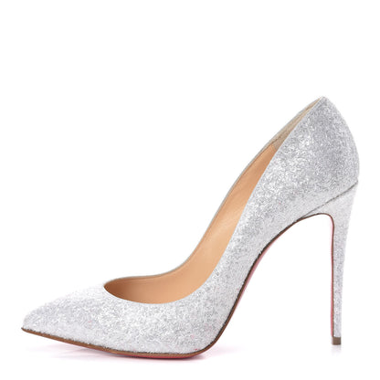 Christian Louboutin Glitter Givre Pigalle Follies 100 Pumps 39 White 1 of 8