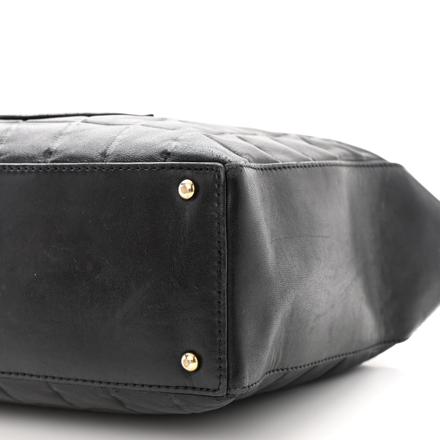 Lambskin Quilted Medium Chocolate Bar Shoulder Bag Black