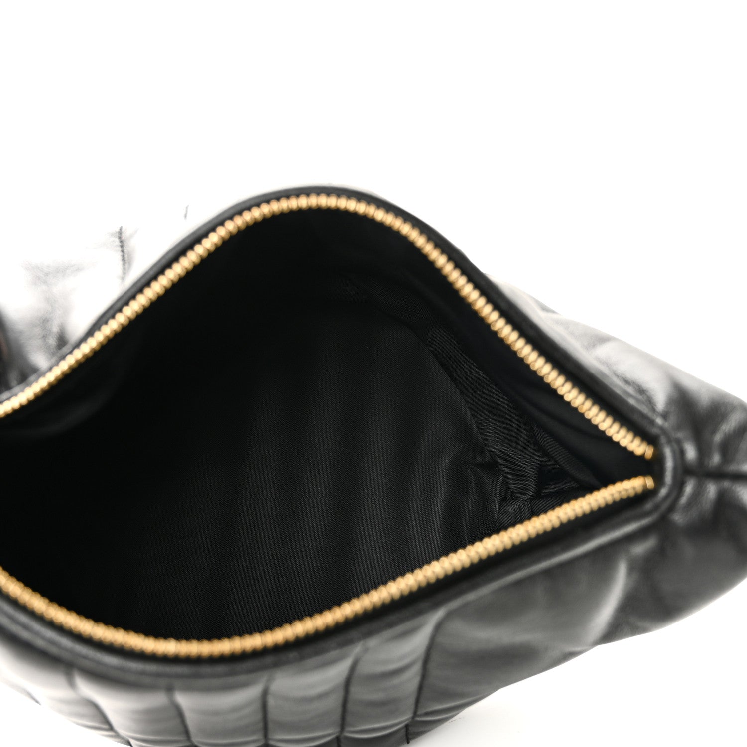 Burberry Lambskin Quilted Small Crescent Lola Bag Black 5 of 9