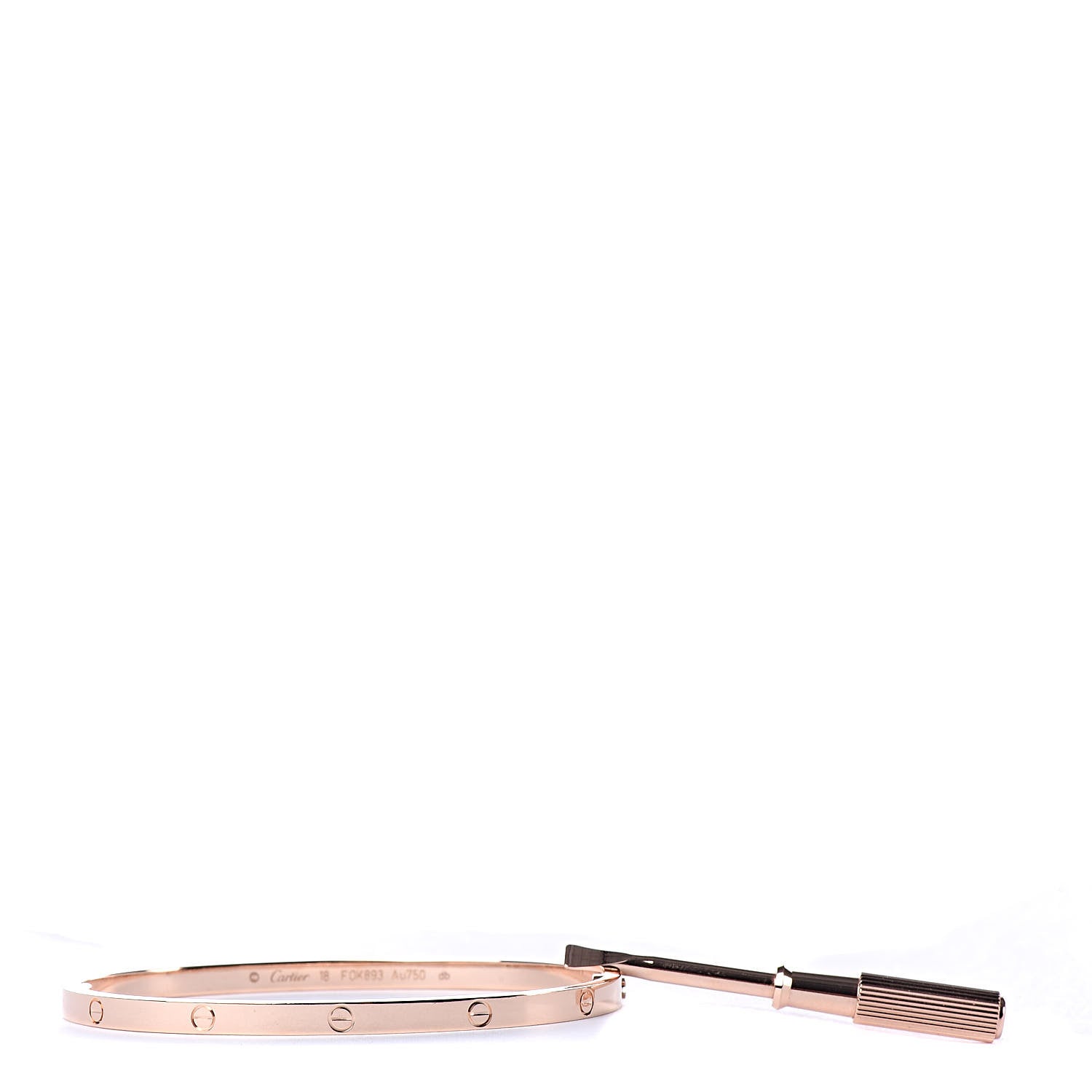 Cartier 18K Pink Gold Small LOVE Bracelet 18 5 of 6