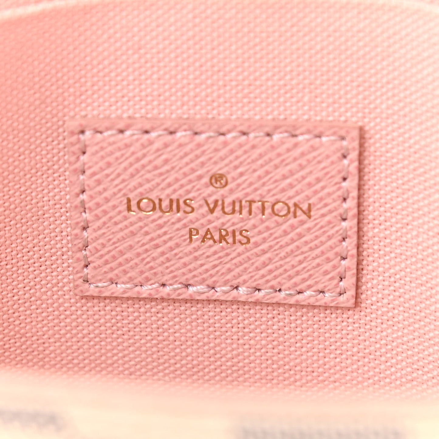 Damier Azur Pochette Felicie Chain Wallet Rose Ballerine