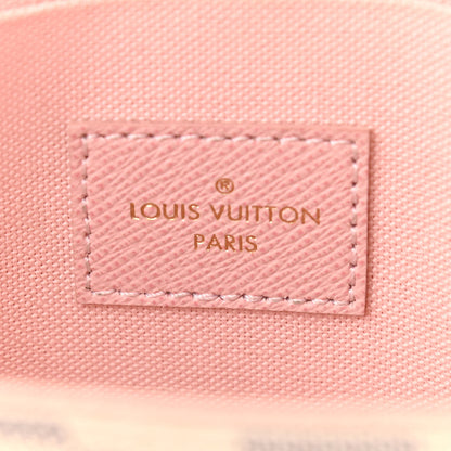 Louis Vuitton Damier Azur Pochette Felicie Chain Wallet Rose Ballerine 7 of 15