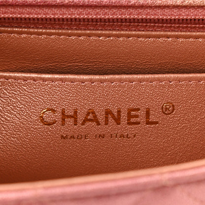 Chanel Metallic Lambskin Quilted Ombre Mini Rectangular Flap Pink 6 of 11