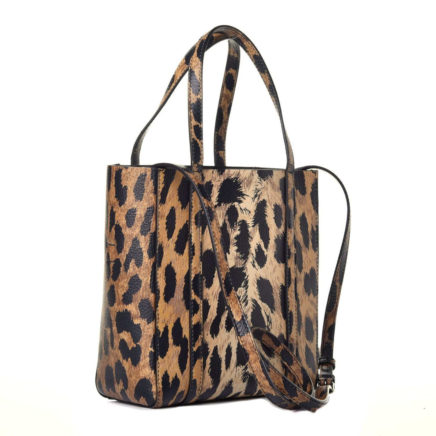 Calfskin Printed Leopard XXS Everyday Tote Beige White
