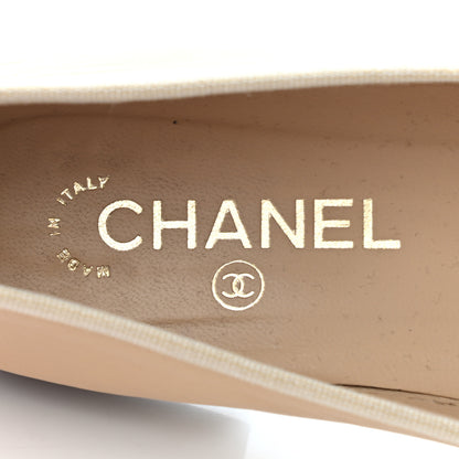 Chanel Lambskin Cap Toe Ballerina Flats 39.5 Beige Black 8 of 14