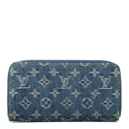 Louis Vuitton Monogram Denim Zippy Wallet Blue 1 of 7