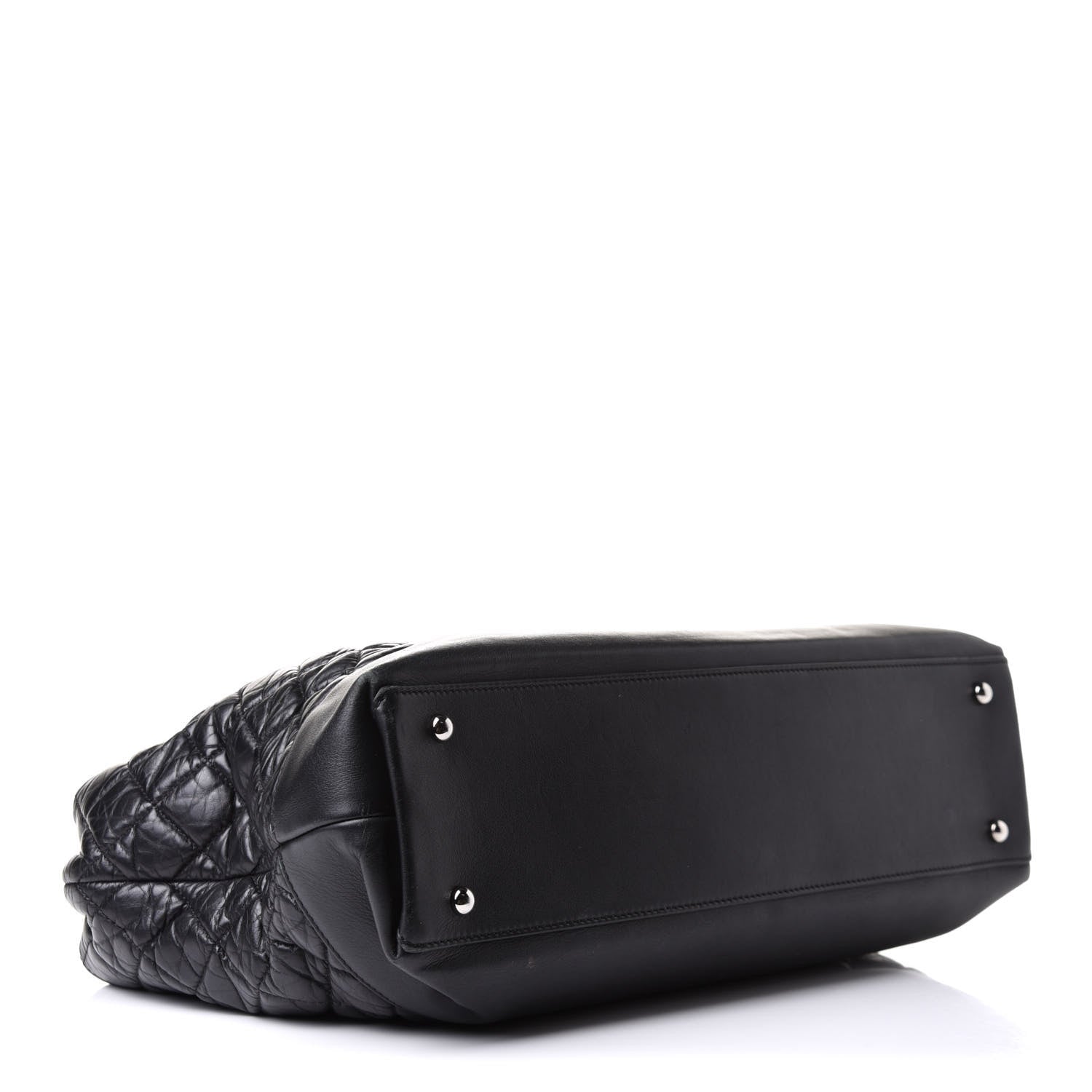 Chanel Aged Calfskin Quilted Be CC Tote Black 4 of 12
