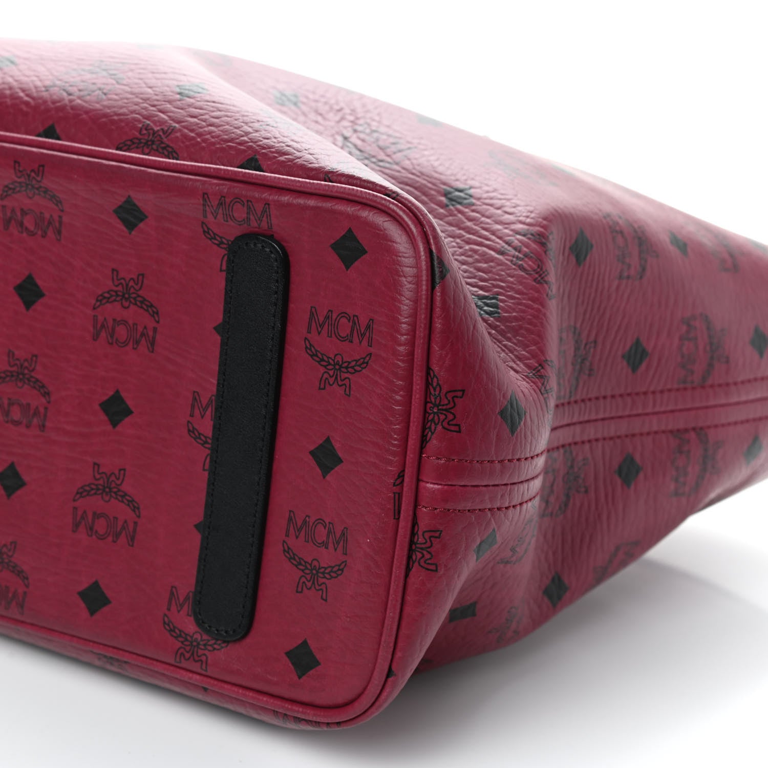 MCM Visetos Medium Anya Shopping Tote Scooter Red 7 of 8