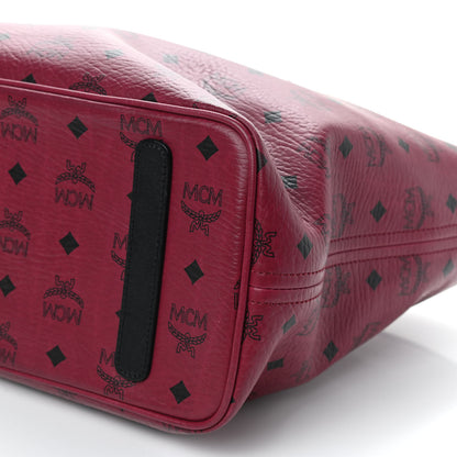 MCM Visetos Medium Anya Shopping Tote Scooter Red 7 of 8