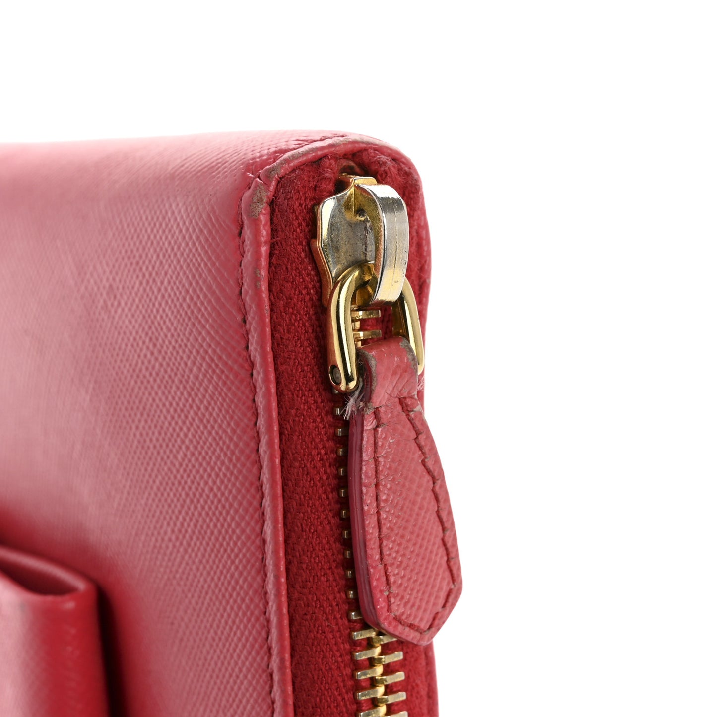 Saffiano Fiocco Bow Zip Around Wallet Peonia