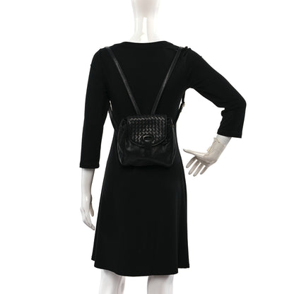 Bottega Veneta Nappa Intrecciato Small Backpack Black 2 of 12