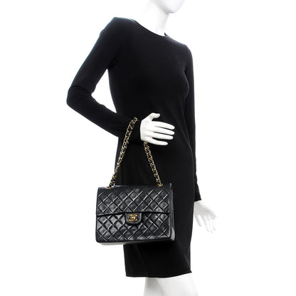 Chanel Lambskin Quilted Medium Double Flap Black 3 of 16